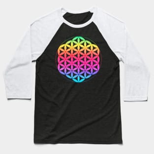 flower of life rainbow Baseball T-Shirt